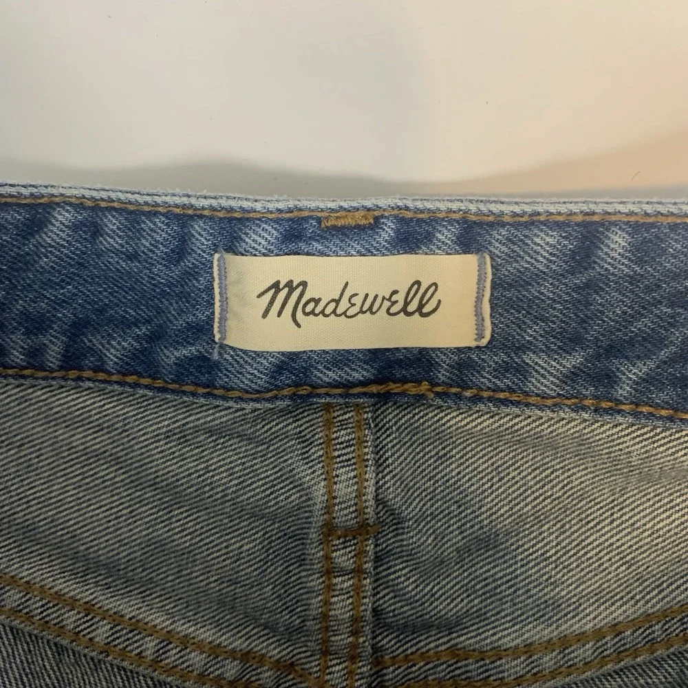 Madewell Short Womens 25‎ Relaxed Denim Distressed Blue Raw Hem Boho Cowgirl